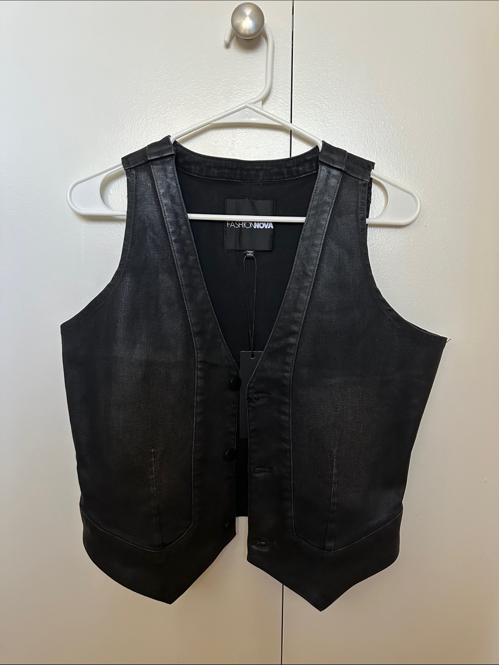 Fashion Nova Black Women's Denim Vest